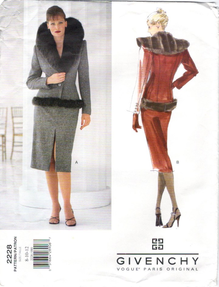 Givenchy by Alexander McQueen pattern Vogue 2228