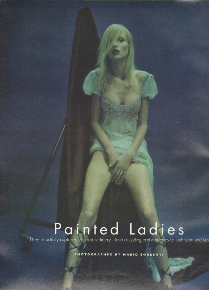 "Painted Ladies" - Esther De Jong in Givenchy Haute Couture by John Galliano photographed by Mario Sorrenti