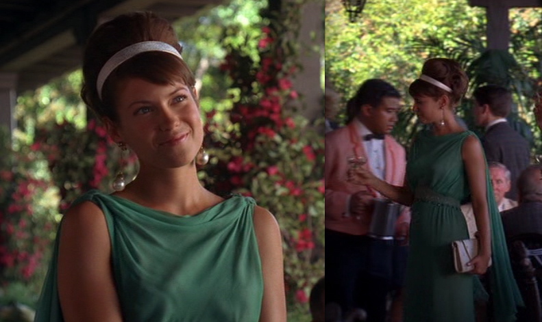 Laura Ramsey Joy green dress The Jet Set Mad Men Season 2 Janie Bryant