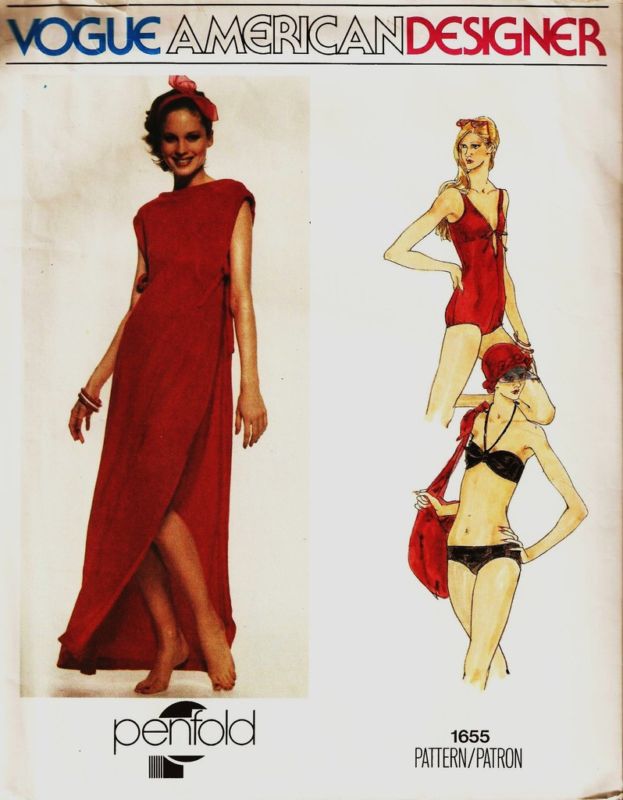 Vogue 1655 by Penfold (1977) Swimsuit, bikini and cover-up