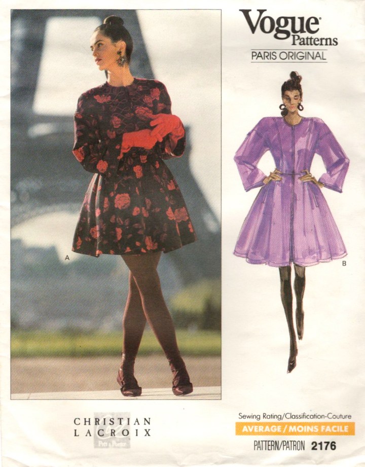 1980s Christian Lacroix pattern Vogue Paris Original 2176