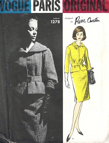 1960s Pierre Cardin skirt suit pattern - Vogue 1278