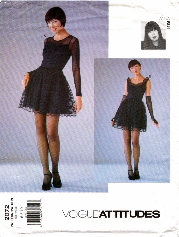 1990s Anna Sui goth collection pattern - Vogue 2072