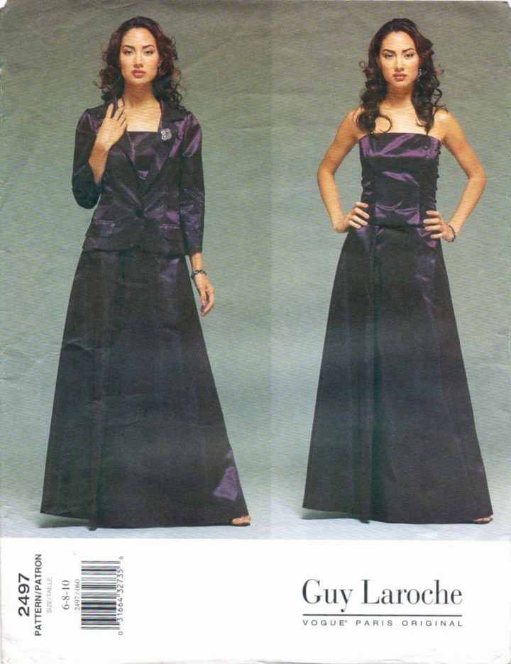  1990s Alber Elbaz for Guy Laroche eveningwear pattern - Vogue 2497