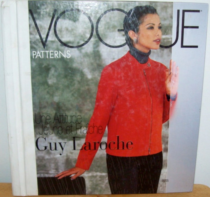 Vogue 2205 by Guy Laroche on the cover of the Vogue Patterns store catalog, December 1998