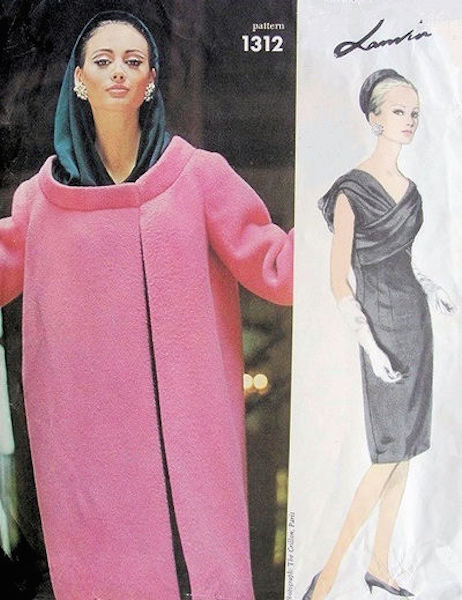 Lanvin evening dress and coat pattern - Vogue 1312