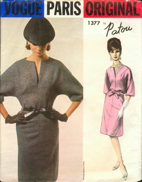 1960s Patou dress pattern - Vogue 1377