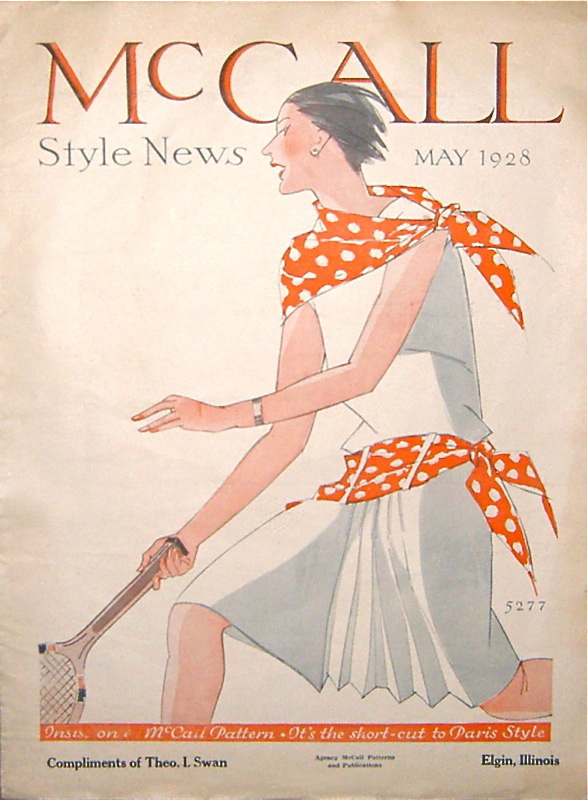 art deco tennis illustration McCall Style News May 1928