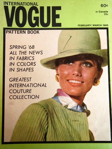 Maud Adams on the cover of Vogue Pattern Book, Feb/Mar 1968