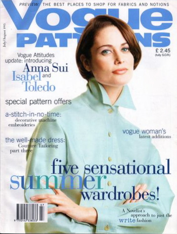 Isabel Toledo blouse on the cover of Vogue Patterns, July/August 1995