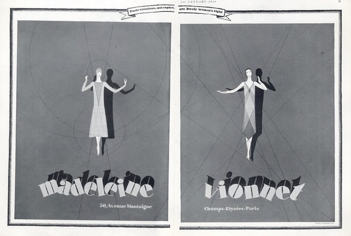 Reynaldo Luza Vionnet advertisement, 1926
