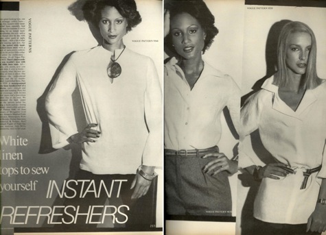 Bob Richardson photos of Beverly Johnson and Karen Bjornson for Vogue November 1976