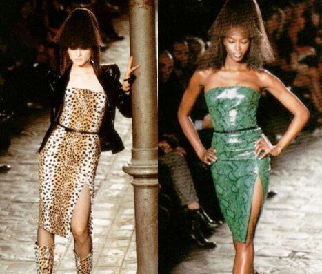 leopard / green python - Givenchy FW 1997 rtw by Alexander McQueen