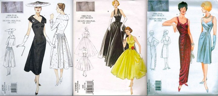 Vogue 2536 (1955), Vogue 2962 (1957), Vogue 2372 (1960)
