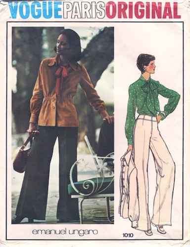 1970s Emanuel Ungaro pattern featuring Beverly Johnson, Vogue 1010