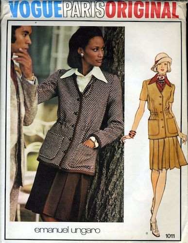1970s Emanual Ungaro pattern featuring Beverly Johnson, Vogue 1011
