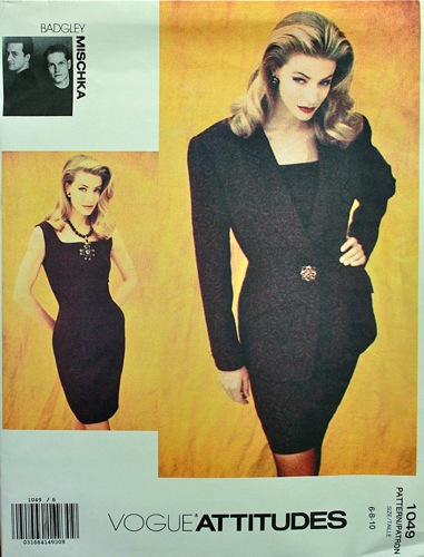 early 1990s dress and jacket pattern by Badgley Mischka - Vogue 1049