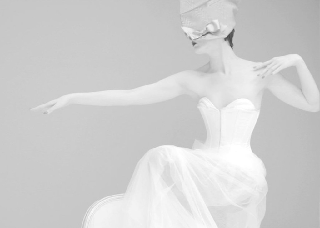 Erin O'Connor in a Stephen Jones hat photographed by Nick Knight for SHOWstudio