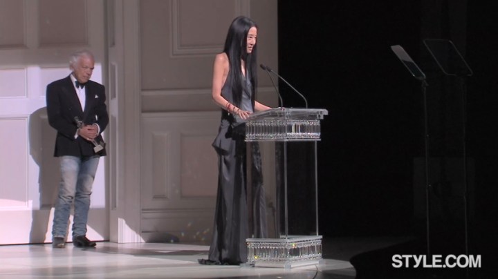 Vera Wang with Ralph Lauren at the CFDA Awards