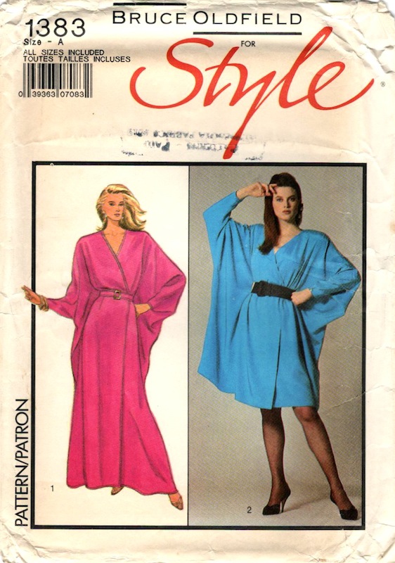 1980s Bruce Oldfield dress pattern - Style 1383 (1988)