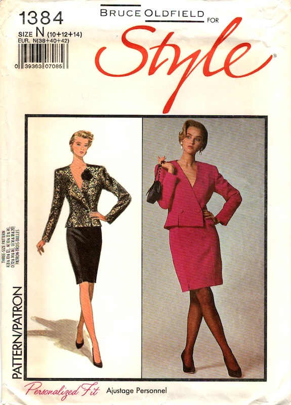 1980s Bruce Oldfield suit pattern - Style 1384