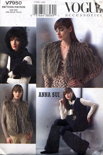 Anna Sui fun fur accessories pattern - Vogue V7950