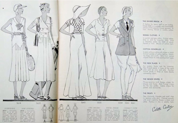 1930s Pictorial Review 5554 riding jacket and 5553 breeches, Pictorial Review Fashion Book, Summer 1931