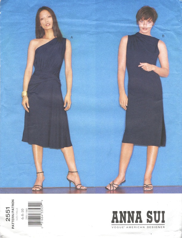 Anna Sui jersey dress pattern - Vogue 2551