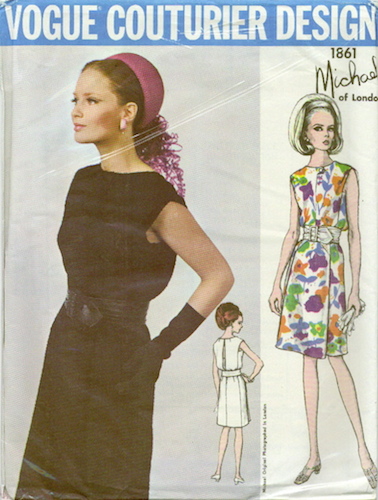 1960s Michael dress pattern - Vogue 1861 (1967)