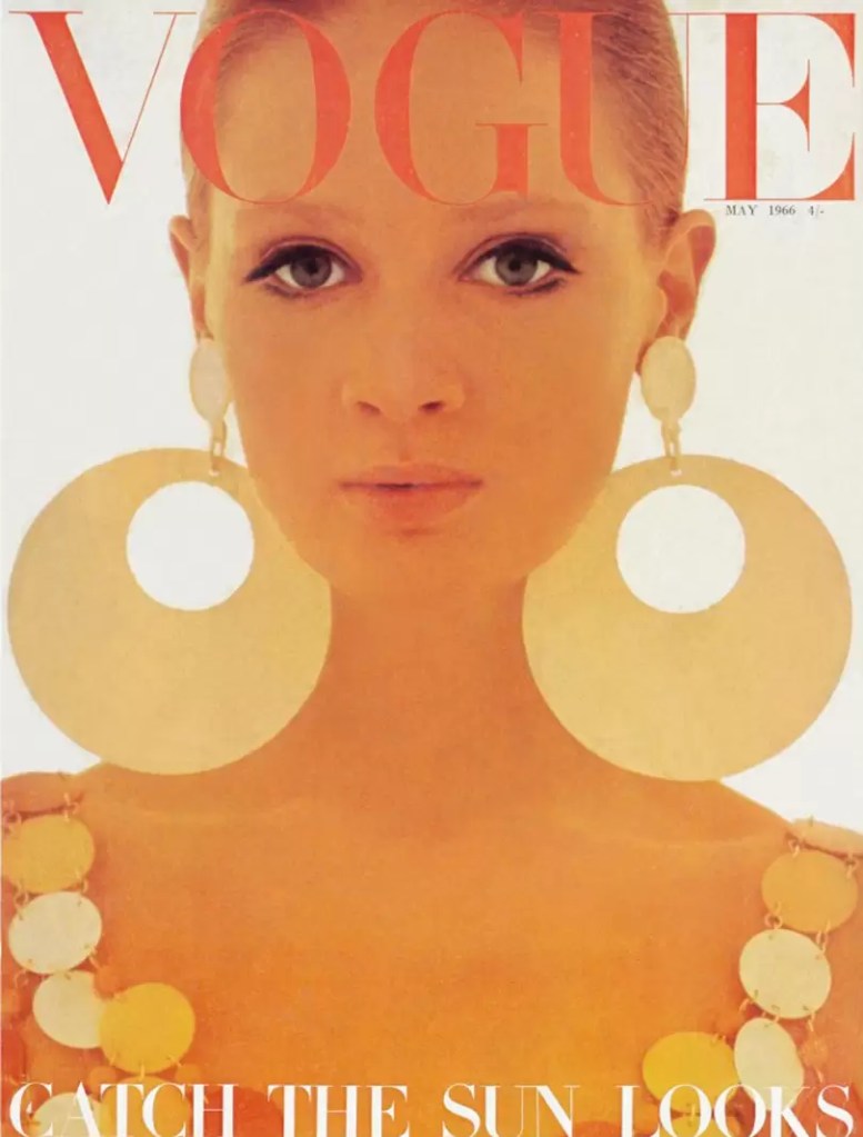 Celia Hammond in Paco Rabanne, British Vogue May 1966. Photo by David Bailey