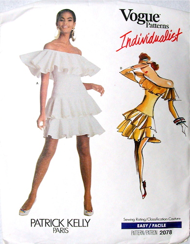 1980s Patrick Kelly dress pattern - Vogue 2078