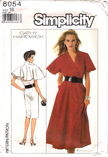 1980s Cathy Hardwick dress pattern featuring Uma Thurman - Simplicity 8054