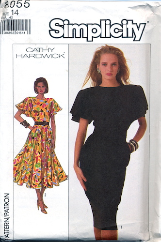 1980s Cathy Hardwick dress pattern featuring Uma Thurman - Simplicity 8055