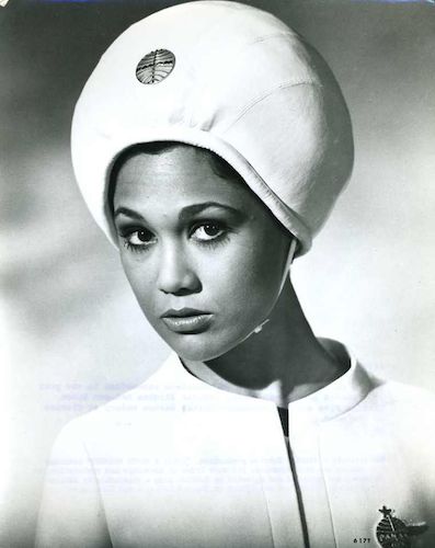 Edwina Carroll in Kubrick's 2001 wearing a Frederick Fox crash helmet