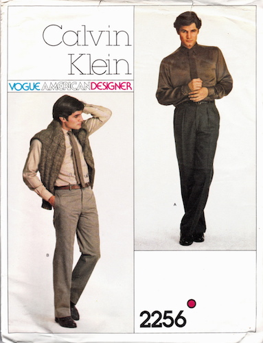 1970s Calvin Klein men's trousers pattern - Vogue 2256