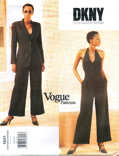 1990s DKNY jumpsuit pattern - Vogue 1821