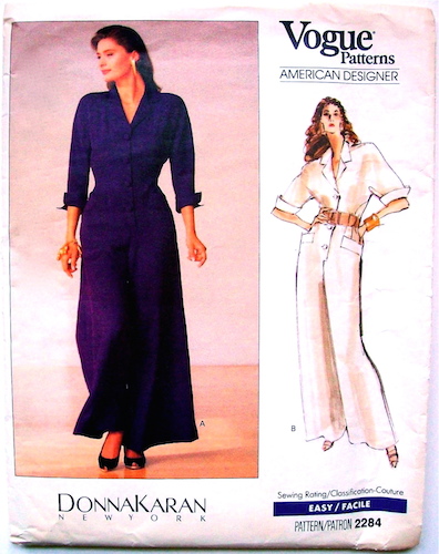 1980s Donna Karan jumpsuit pattern - Vogue 2284