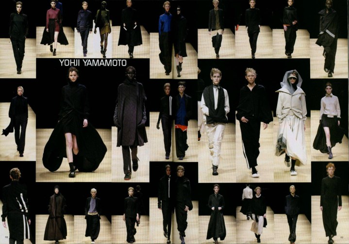 Yohji Yamamoto FW 2001 in L'Officiel 1000 modèles