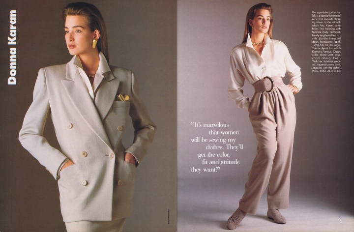 Donna Karan Vogue Patterns Sept/Oct 1987c