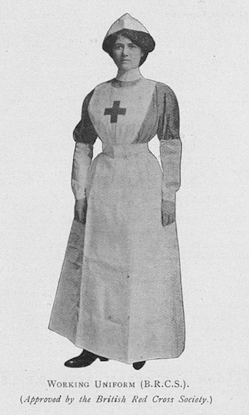 Practical instruction in cutting out and making up hospital garments for sick and wounded (approved by the Red Cross Society)