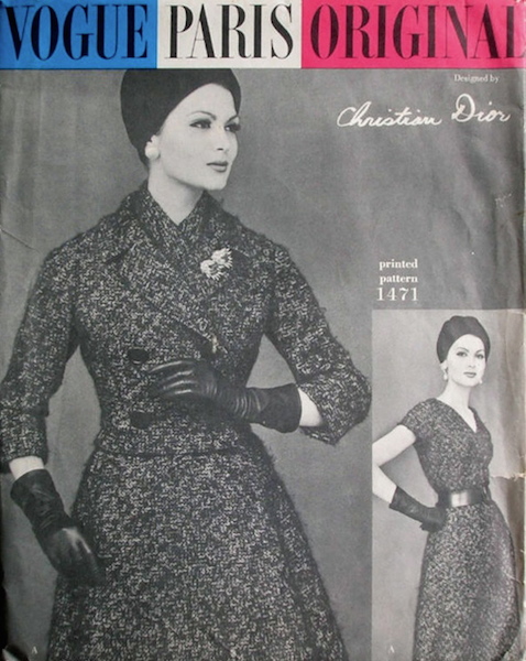 1950s Christian Dior dress and jacket pattern - Vogue 1471