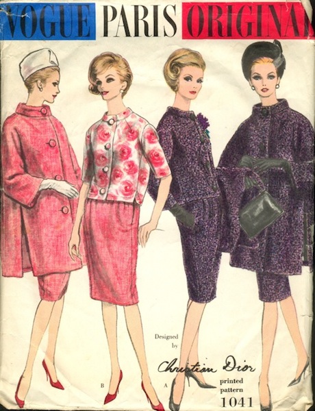 1960s Christian Dior suit and coat pattern - Vogue 1041