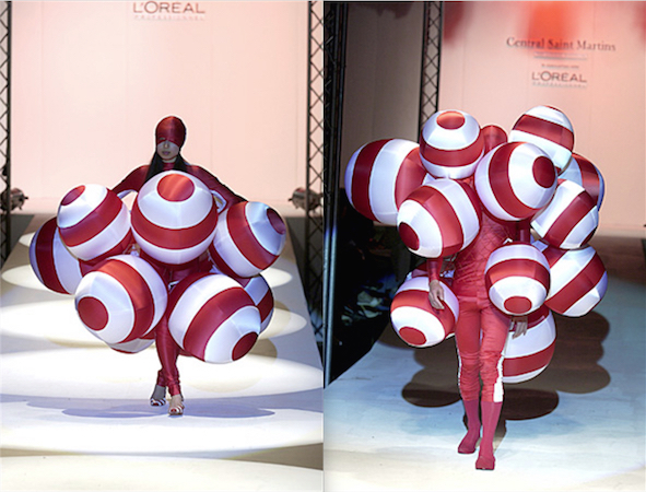 Two looks from Gareth Pugh's graduation collection, 2003