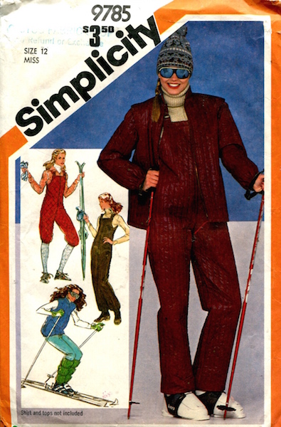 1980s skiwear pattern - Simplicity 9785