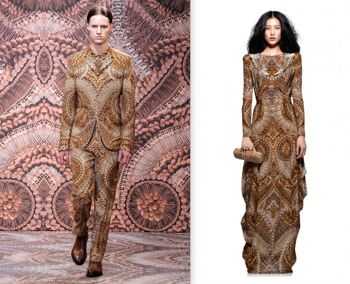 Catacomb print, Alexander McQueen Fall 2010 men's / women's Pre-Fall 2010-11