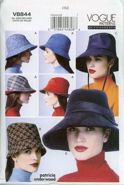 Patricia Underwood hat pattern - Vogue 8844