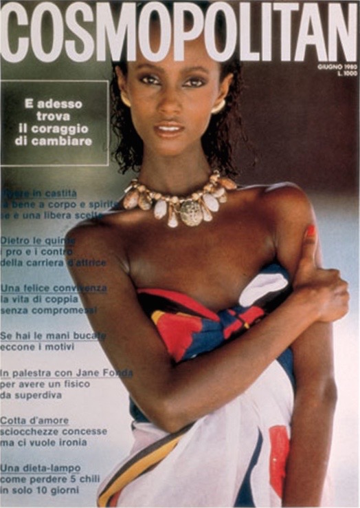 Iman Italian Cosmopolitan cover, June 1980