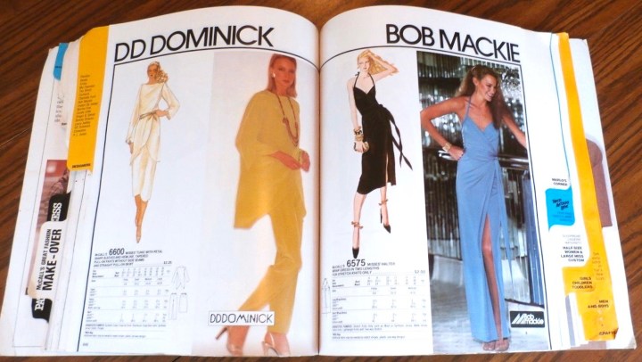 McCall's 6600 by DD Dominick and McCall's 6575 by Bob Mackie in McCall's catalogue, September 1979
