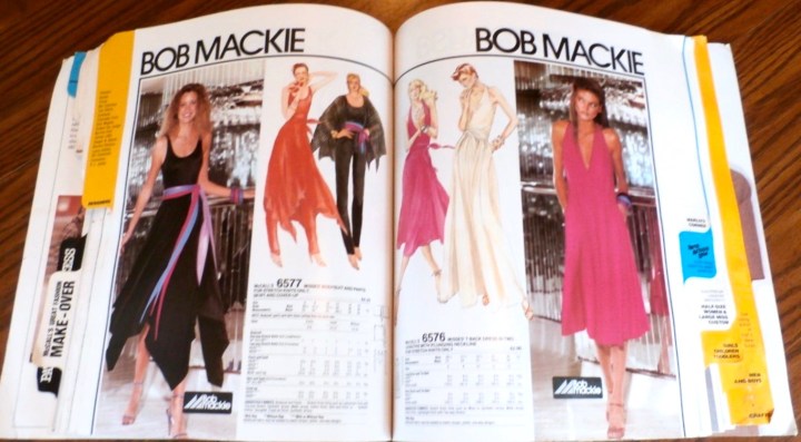 Bob Mackie patterns McCall's 6577 and 6576 in McCall's catalogue for September 1979