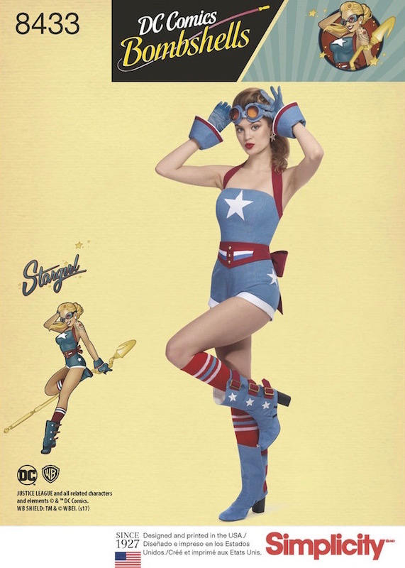 DC Bombshells Stargirl costume pattern Simplicity 8433